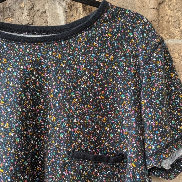 Urban Outfitters Cooperative Confetti Crop Top Pocket Tee Medium - Picture 2 of 6